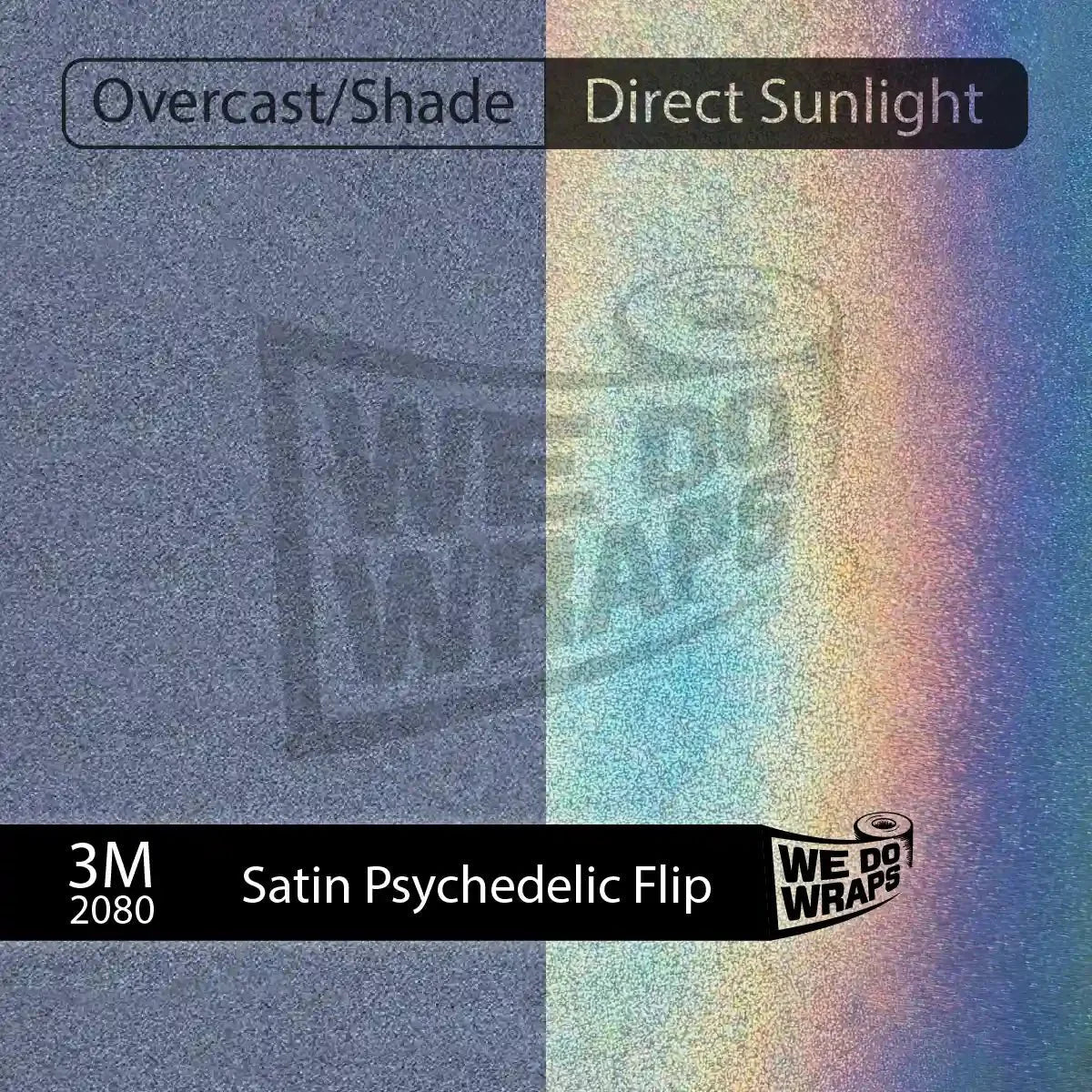 3M Satin Psychedelic Flip TeslaCharge Port Wrap | Model S