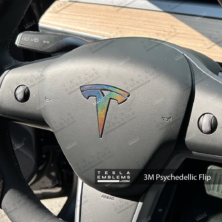 3M Satin Psychedelic Flip Tesla AP1 Side Marker Wrap (2pcs)