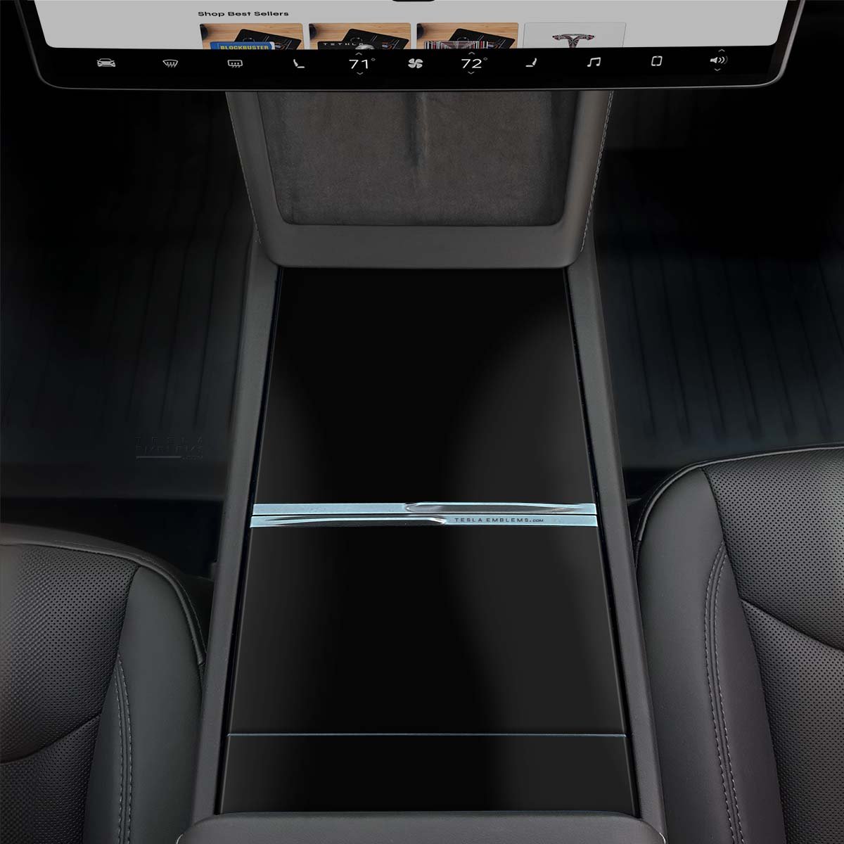3M Satin Black | Tesla Center Console Wrap Kit | MY 2026+ "Juniper"