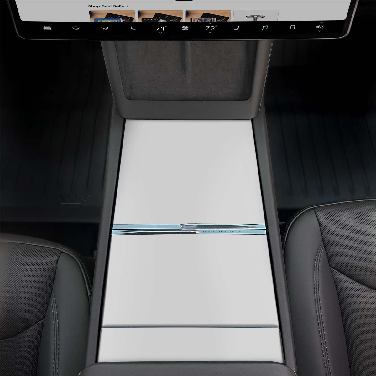 3M Satin White | Tesla Center Console Wrap Kit | MY 2026+ "Juniper"