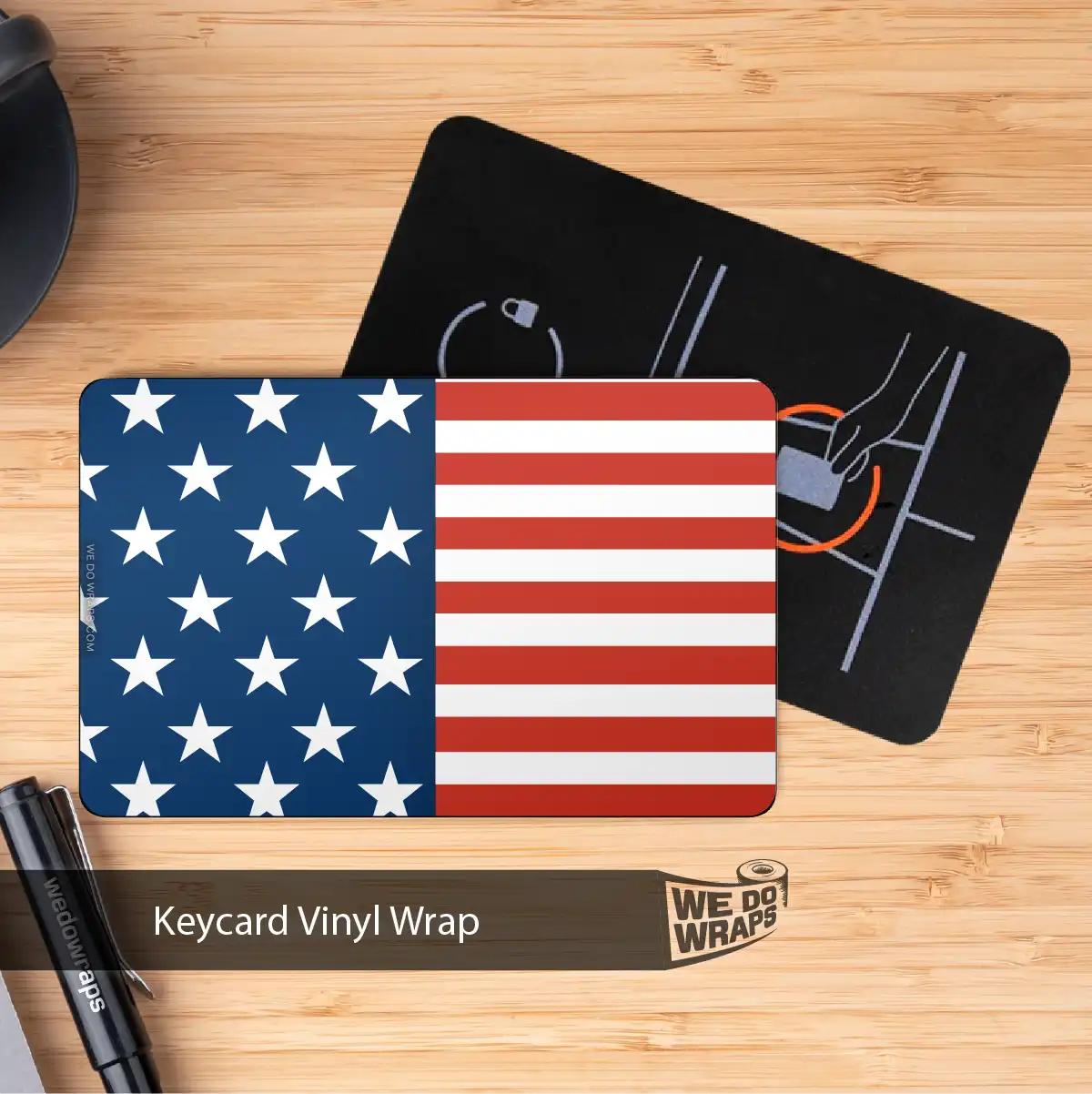 American Flag Tesla Keycard Decal