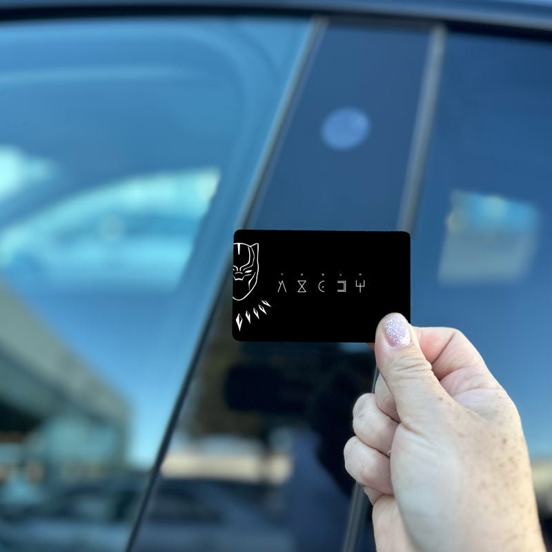 Black Panther Outline Tesla Keycard Decal