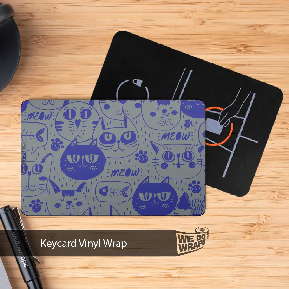 Blue Cats Tesla Keycard Decal