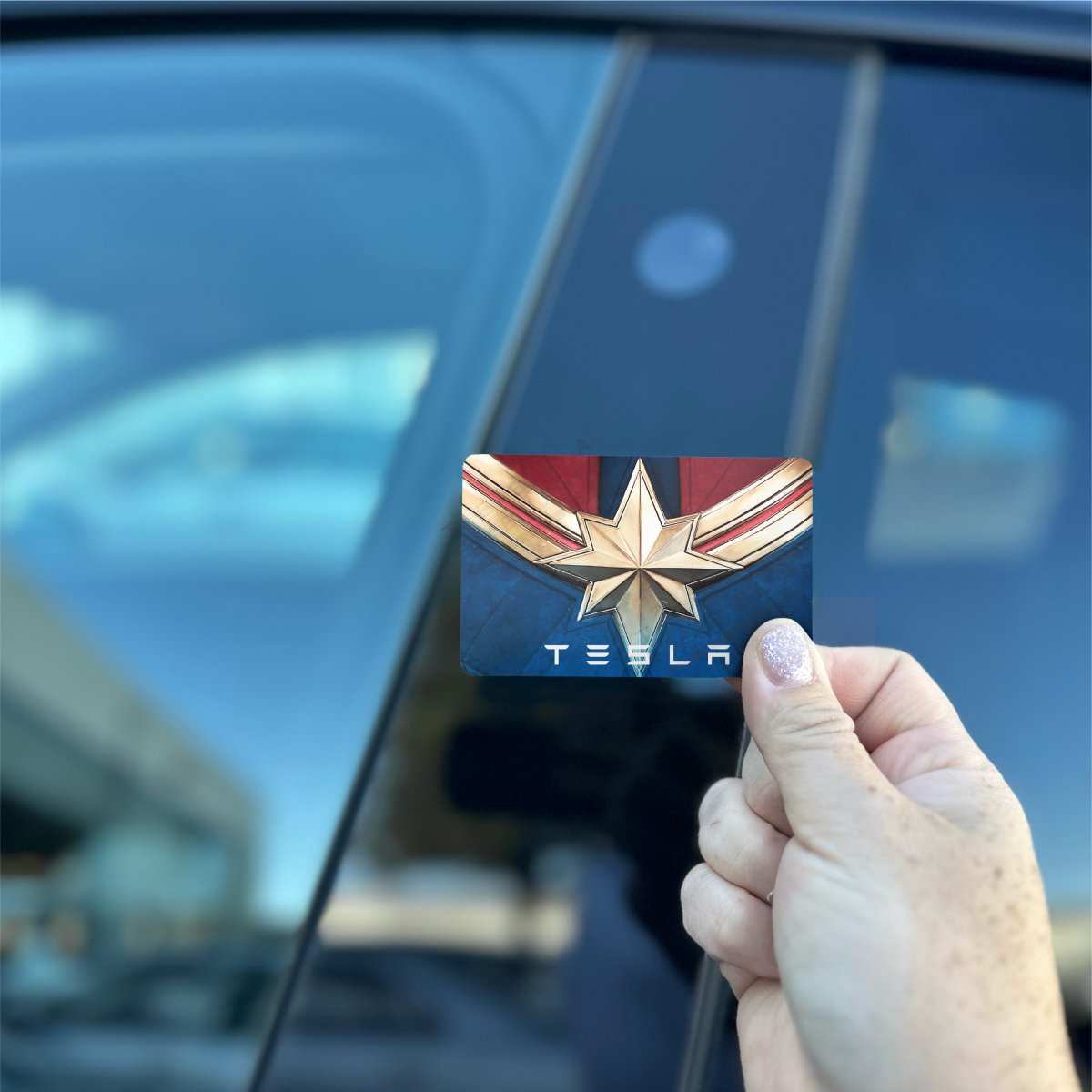 Captain Marvel Tesla Keycard Decal