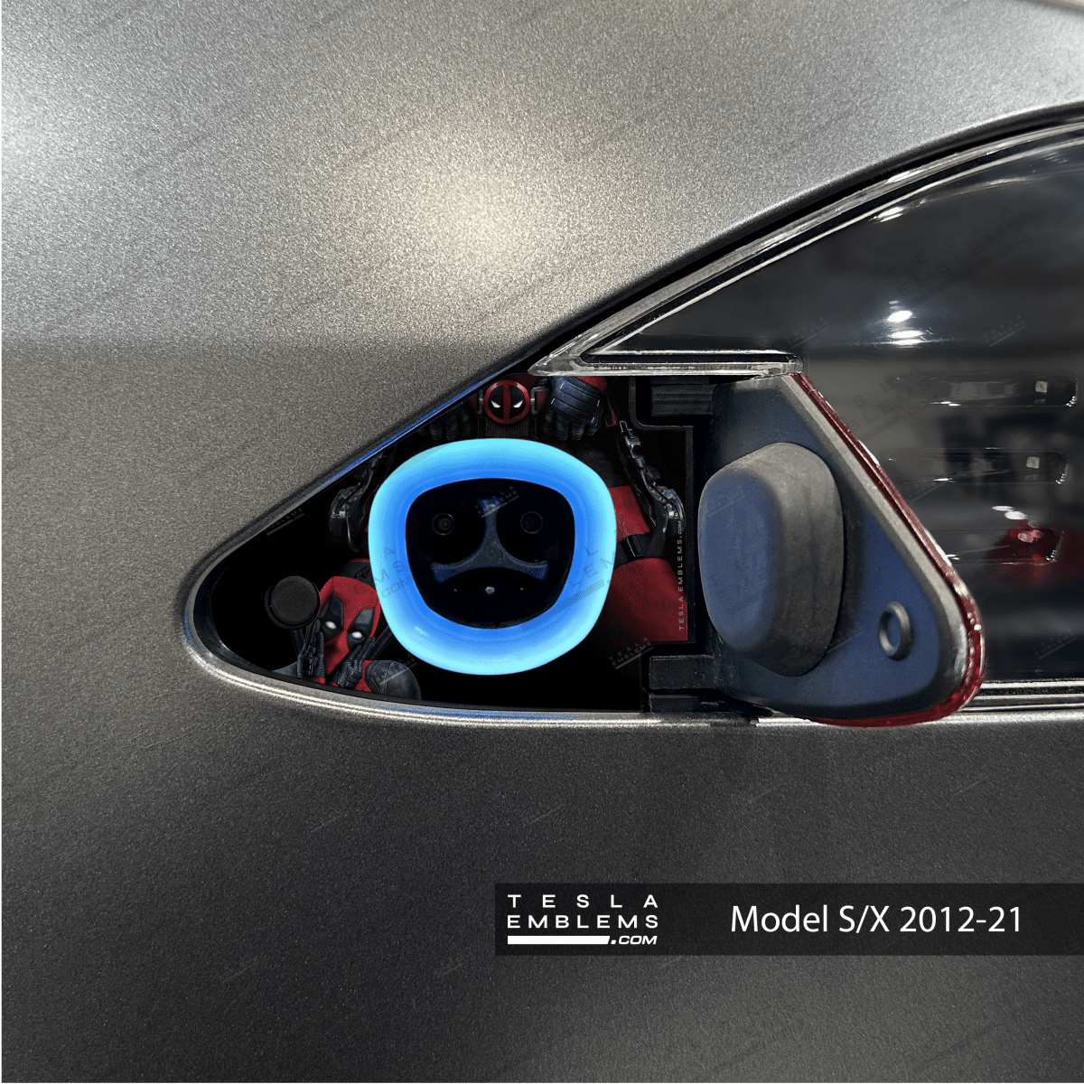 Deadpool Watt-a Package Charge Port Wrap | Model S