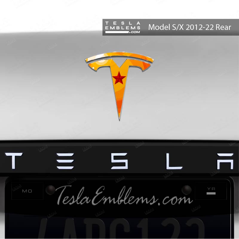 Dragon Ball Z Tesla Emblem Decals (Front + Back)