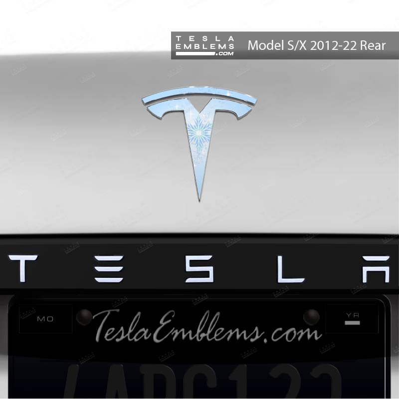Frozen Elsa Tesla Emblem Decals (Front + Back)