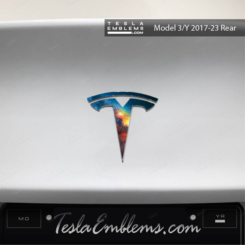 Galaxy Tesla Emblem Decals (Front + Back)