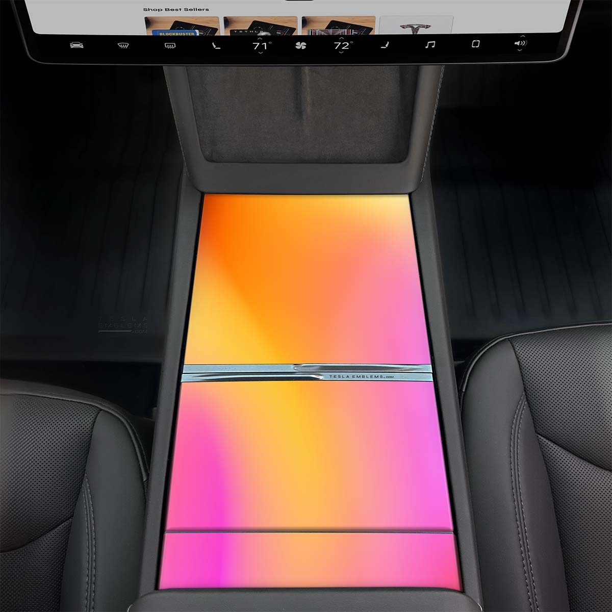 Heatwave Gradient | Tesla Center Console Wrap Kit | MY 2026+ "Juniper"