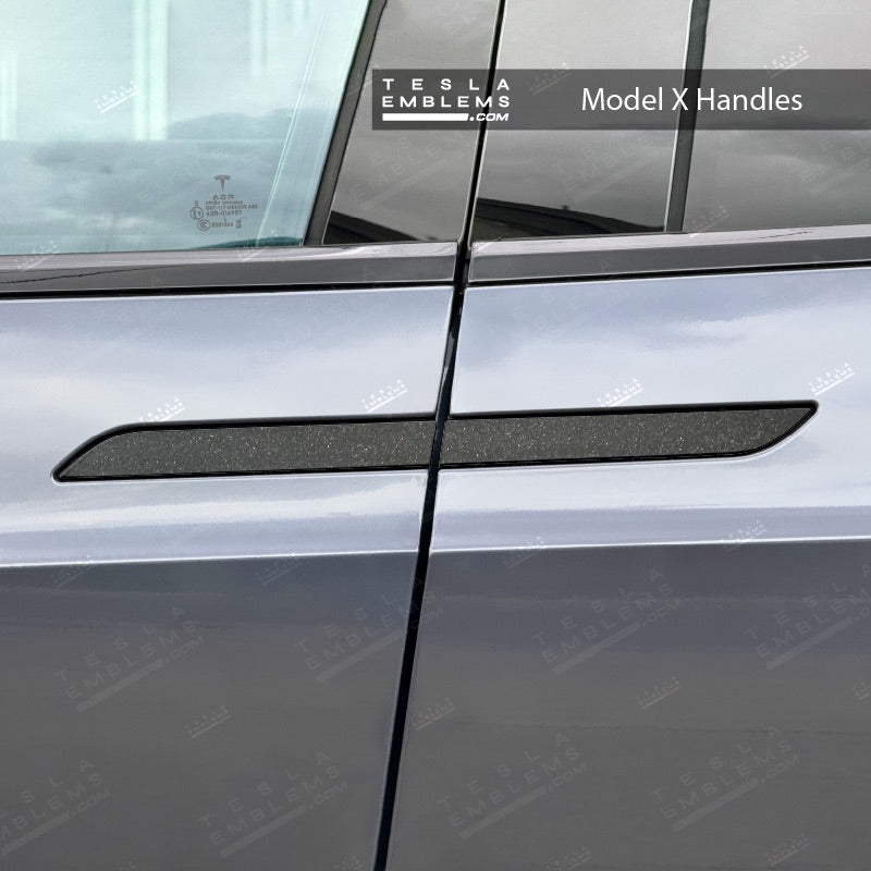 3M Matte Black Metallic Tesla Door Handle Decals (4pcs)
