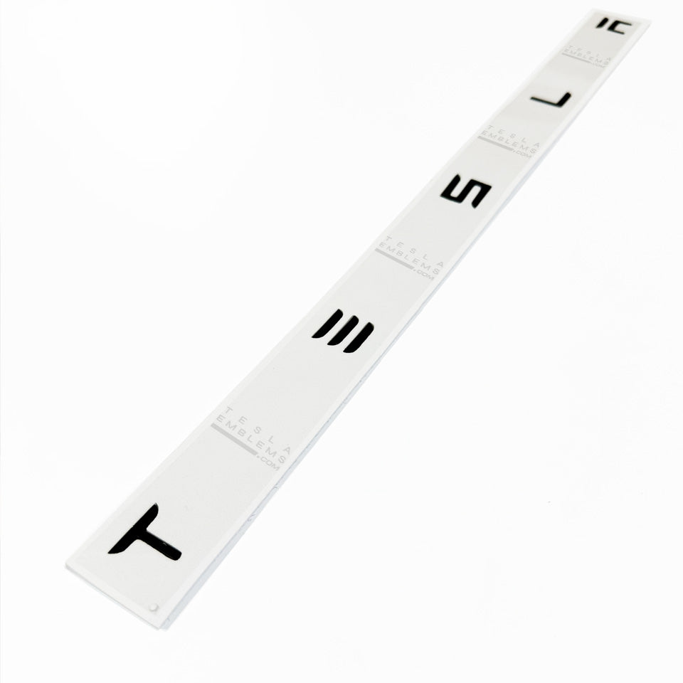 TESLA Logo Raised Letters - Rear Trunk Black Emblems for Model 3/Y/S/X