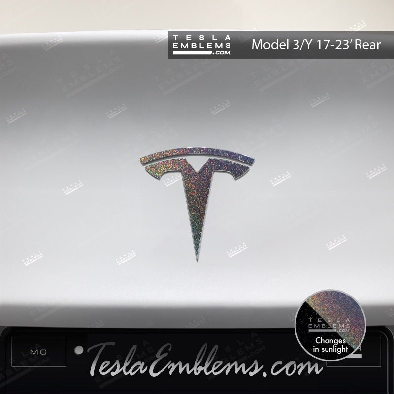 KPMF Morpheus Black Tesla Emblem Decals (Front + Back)