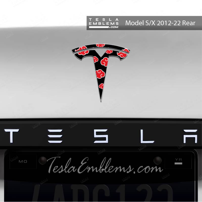 Naruto Akatsuki Tesla Emblem Decals (Front + Back)