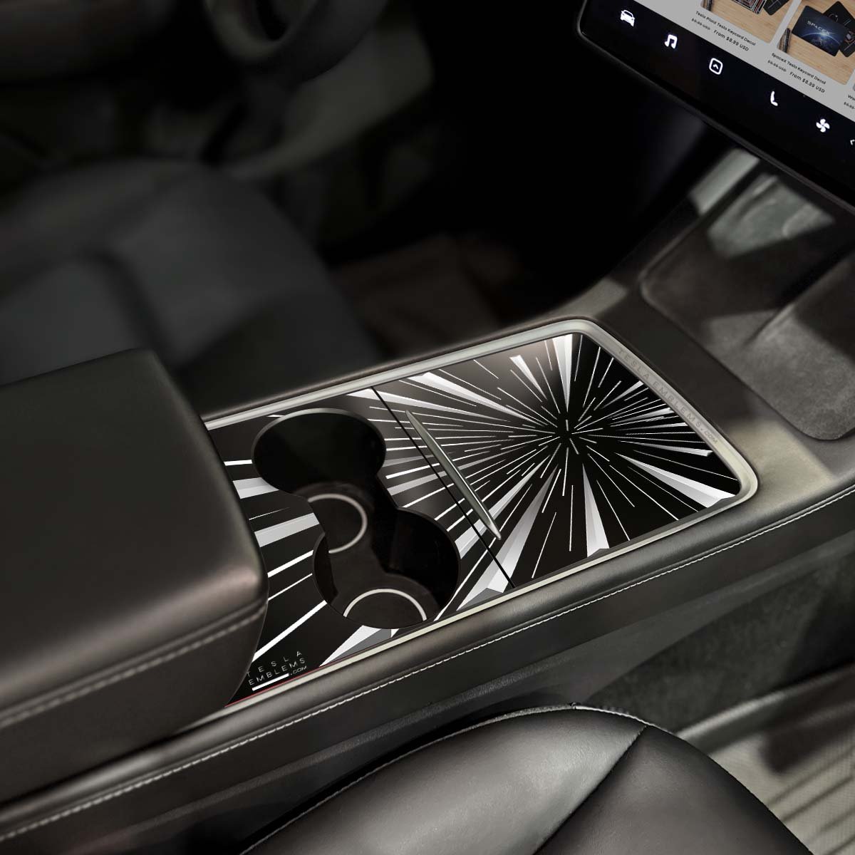 Tesla Ludicrous Performance Mode | Gen2 Tesla Center Console Wrap Kit | Model 3 '21-24 & Model Y '21-25