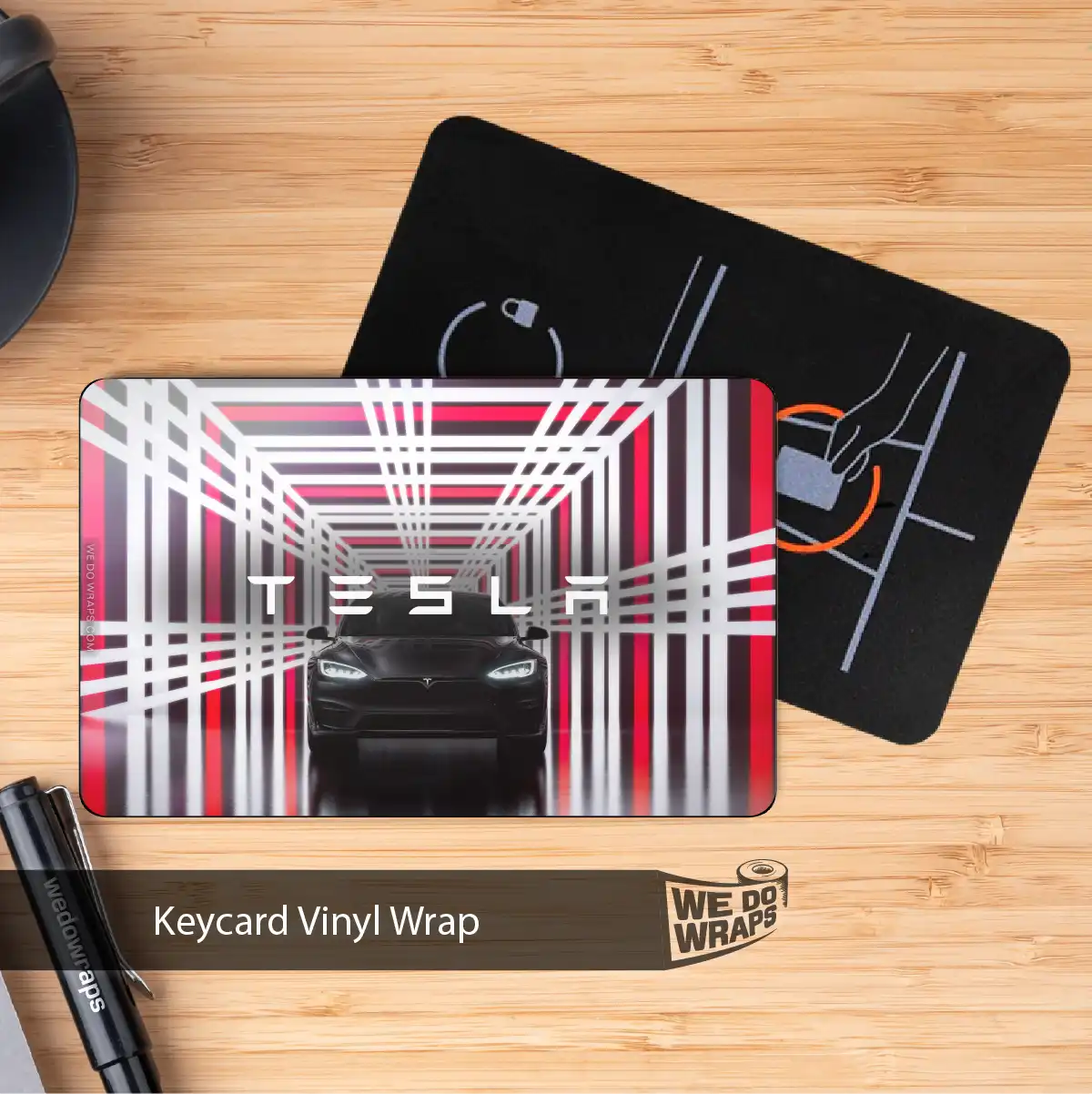 Plaid Model S Tesla Keycard Decal