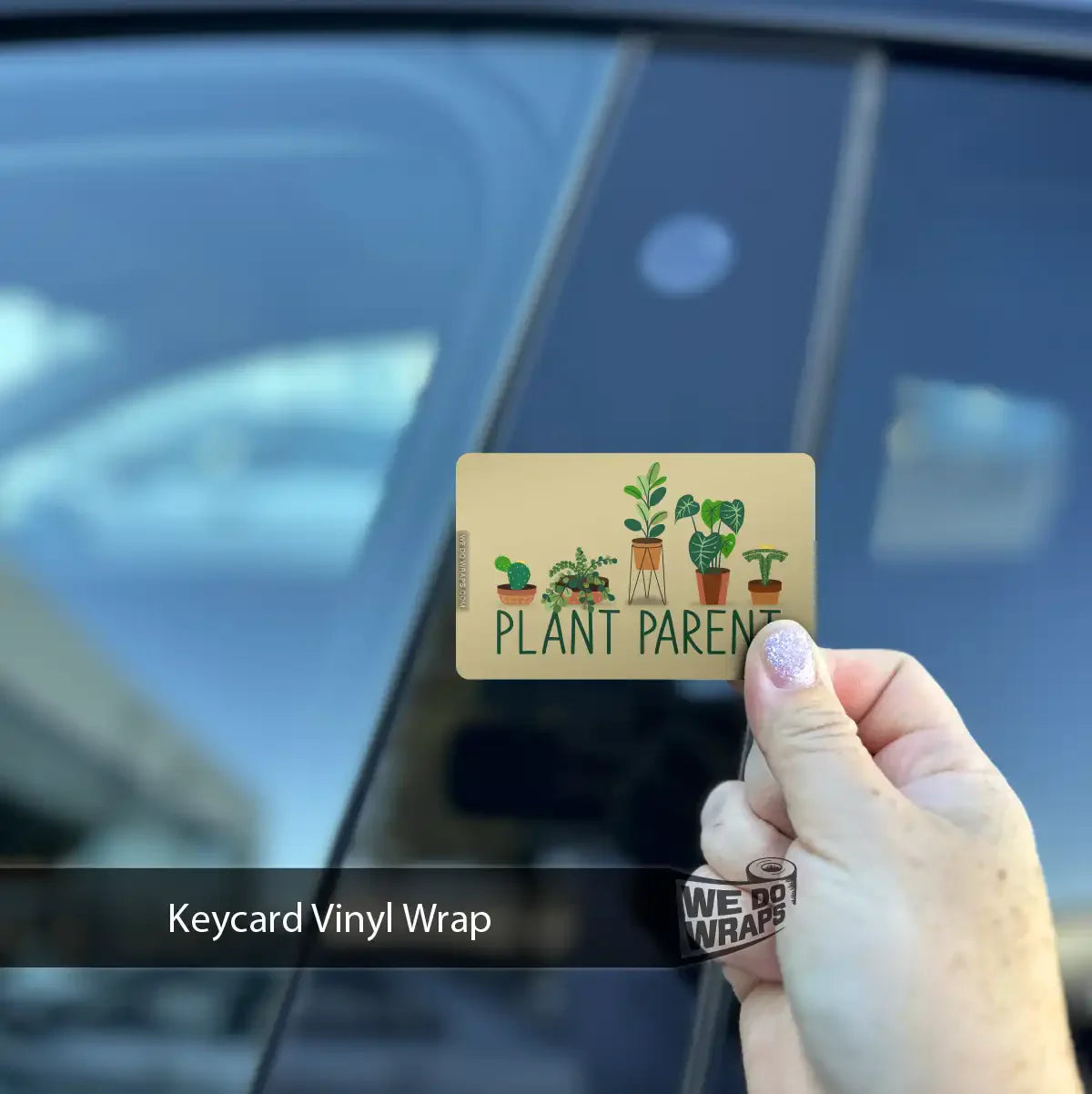 Plant Parent Tesla Keycard Decal