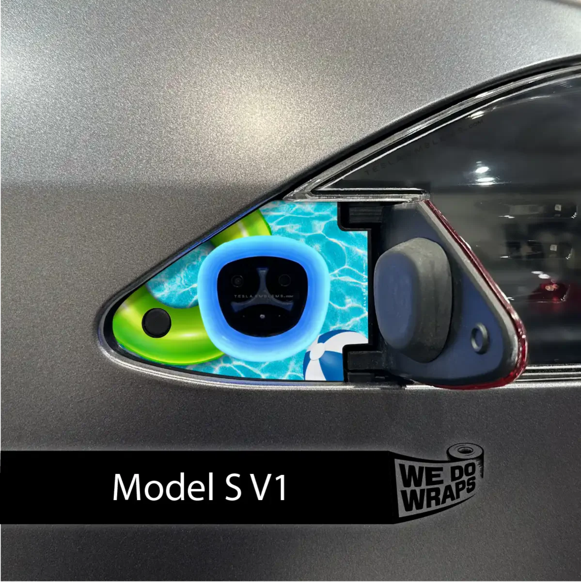 Pool Party Tesla Charge Port Wrap | Model S