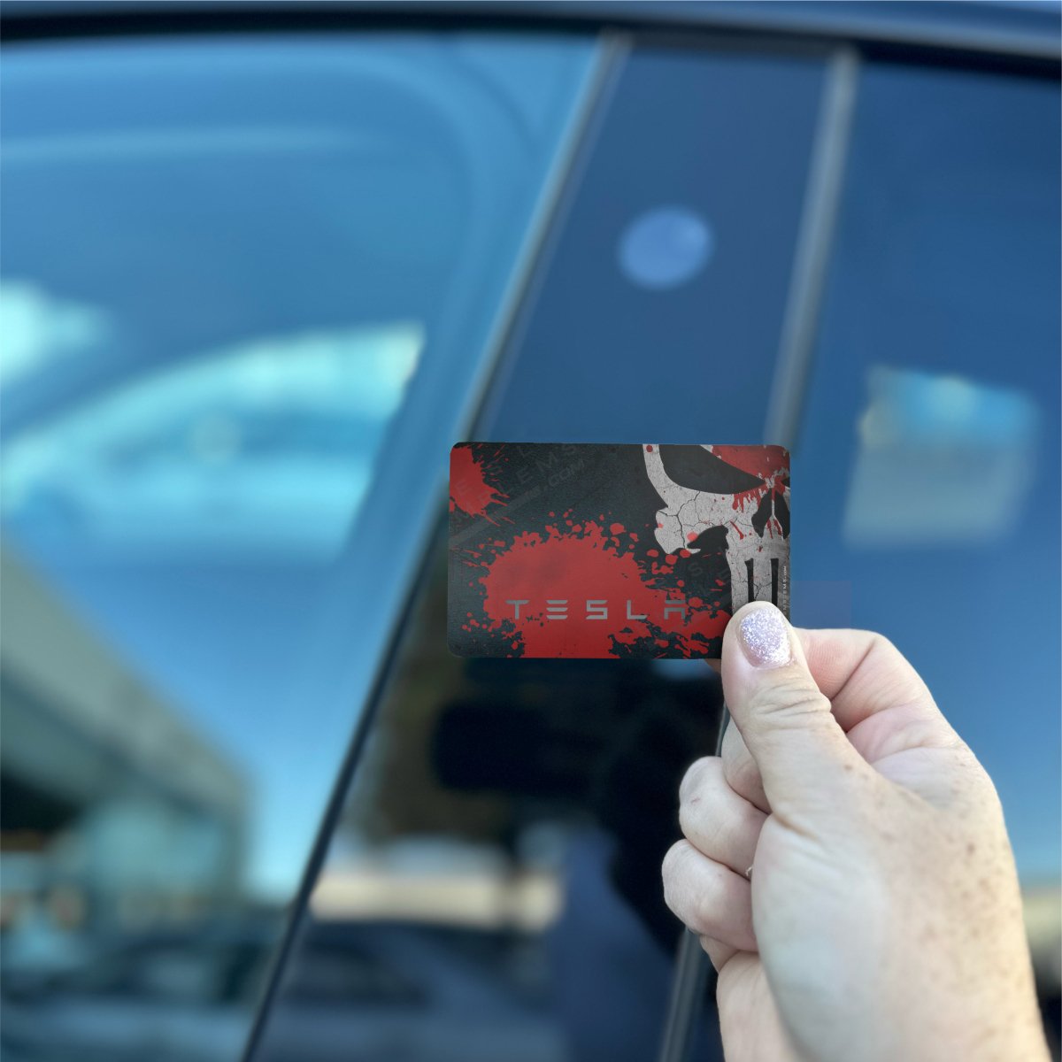 Punisher Tesla Keycard Decal