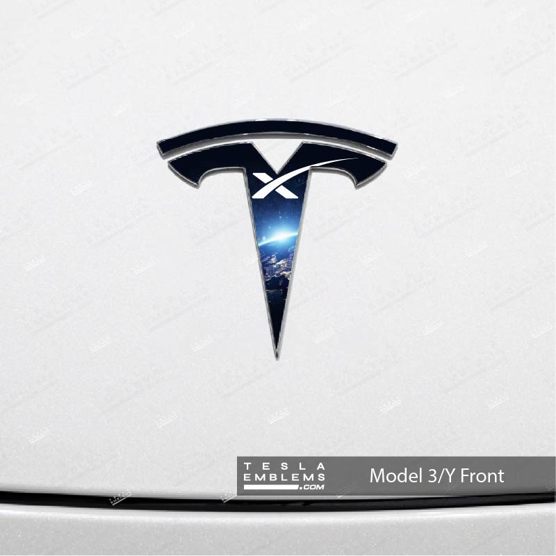 SpaceX Tesla Emblem Decals (Front + Back)