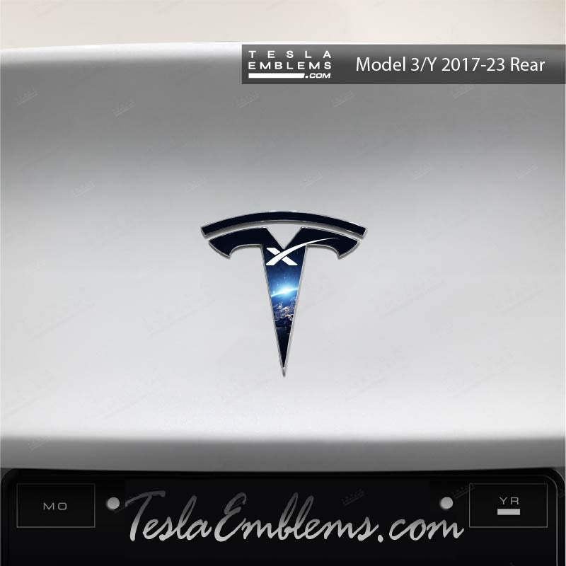 SpaceX Tesla Emblem Decals (Front + Back)
