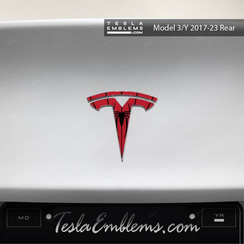 Spider-Man Tesla Emblem Decals (Front + Back)