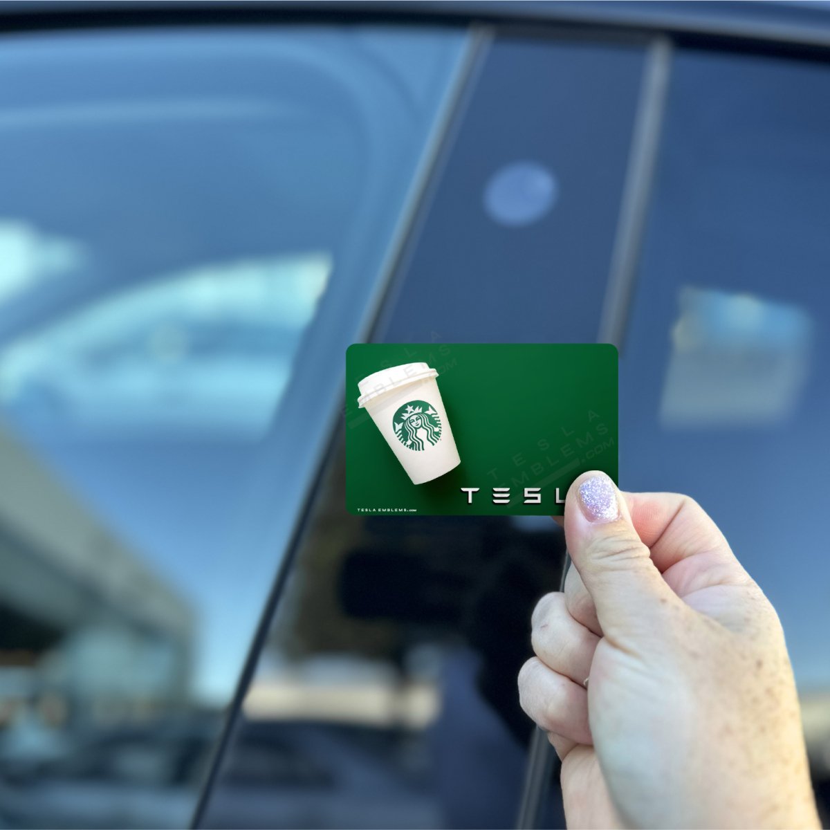 Starbucks Tesla Keycard Decal