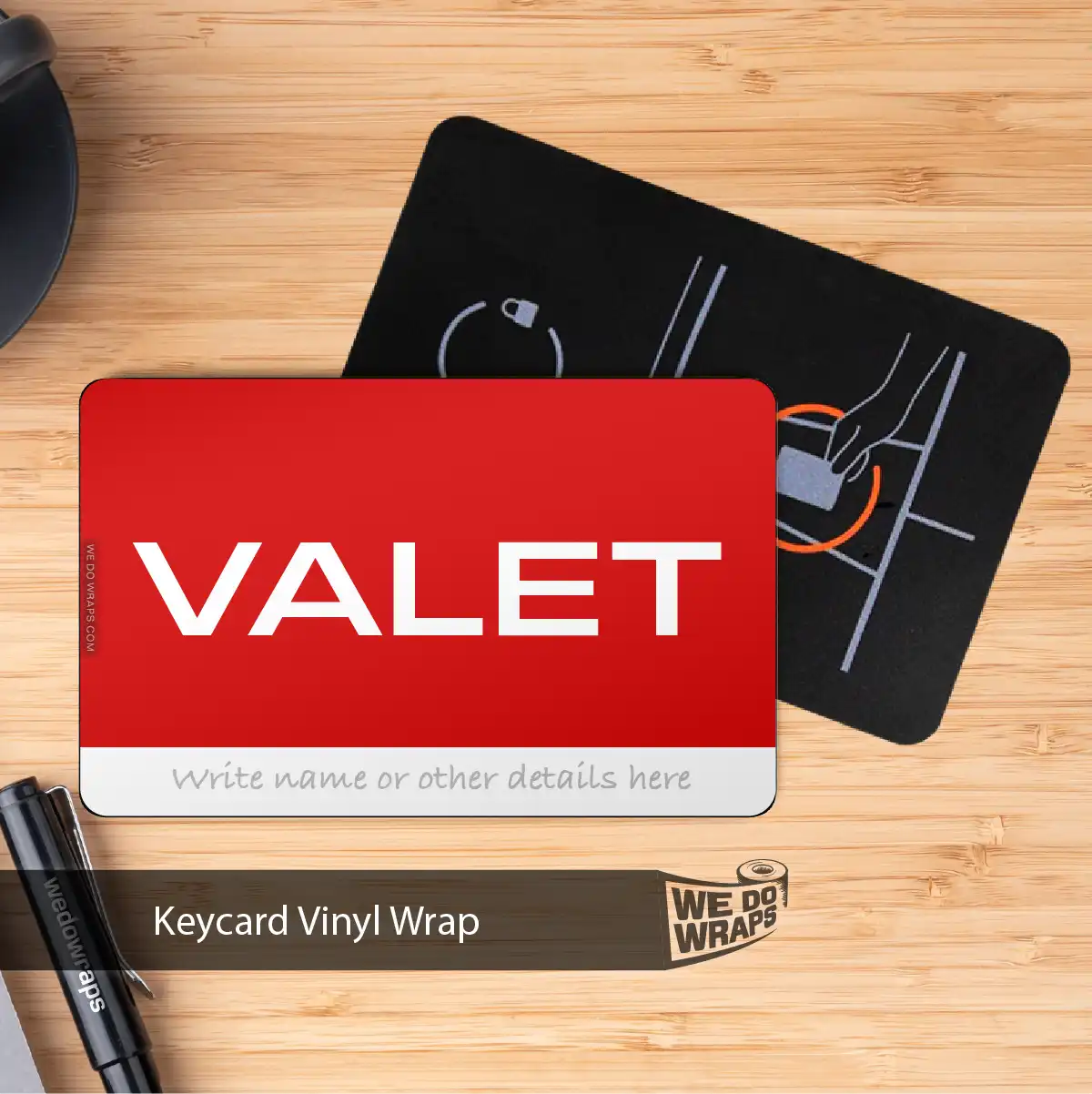 Valet Tesla Keycard Decal