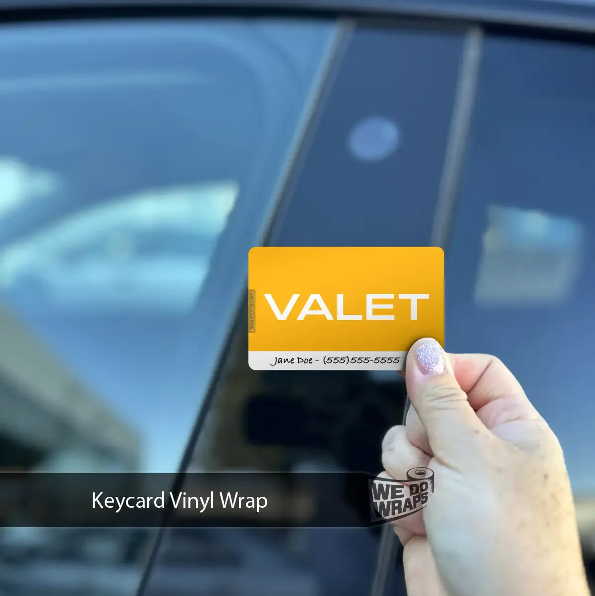 Valet Tesla Keycard Decal