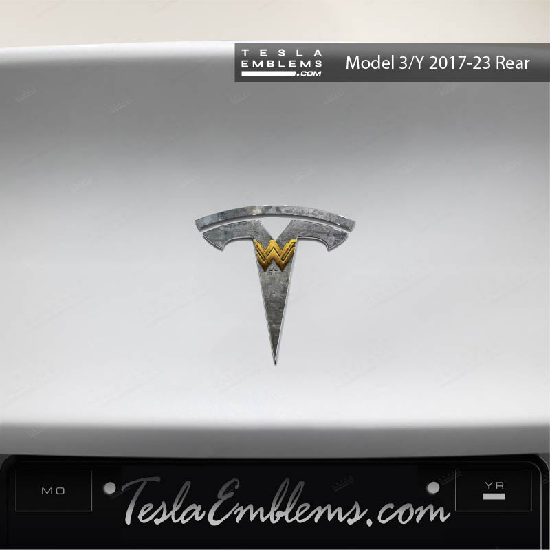 Wonder Woman Tesla Emblem Decals (Front + Back)