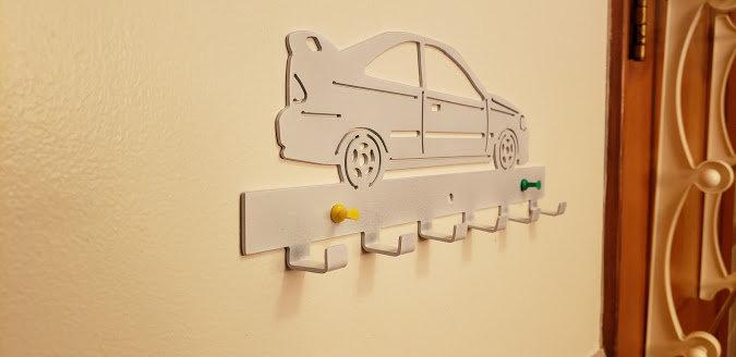 Honda EJ8 Civic Keychain Rack – JDM Steel Wall Mounted Key Holder