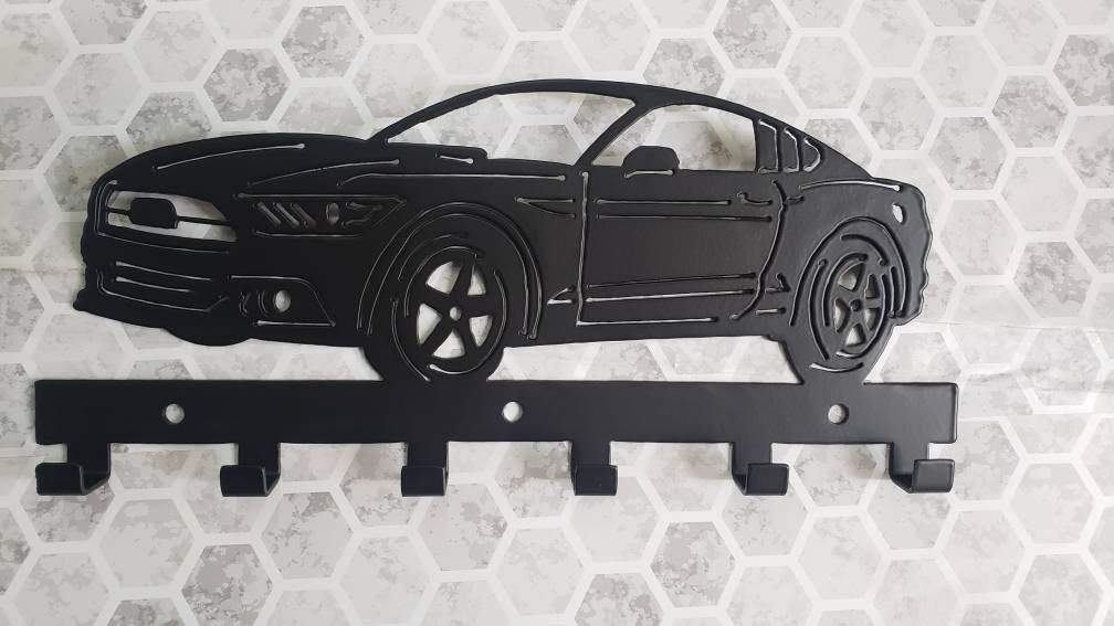Ford S-550 Mustang GT Keychain Rack – Steel Wall Mounted Modern Muscle Organizer