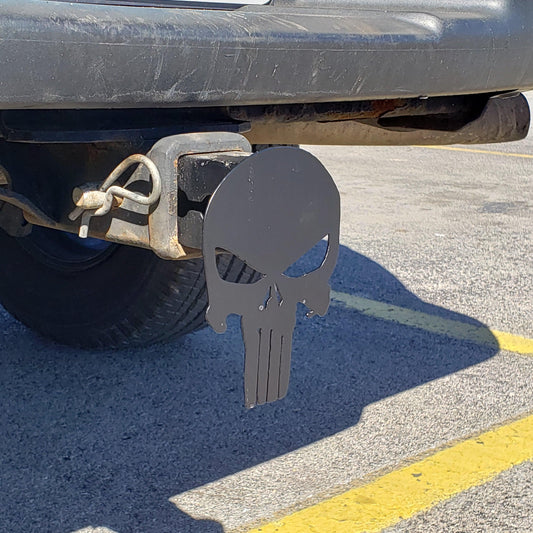 Punisher Skull Trailer Hitch Cover – Heavy-Duty Steel Truck and SUV Hitch Plug – Custom Tow Hitch Accessory