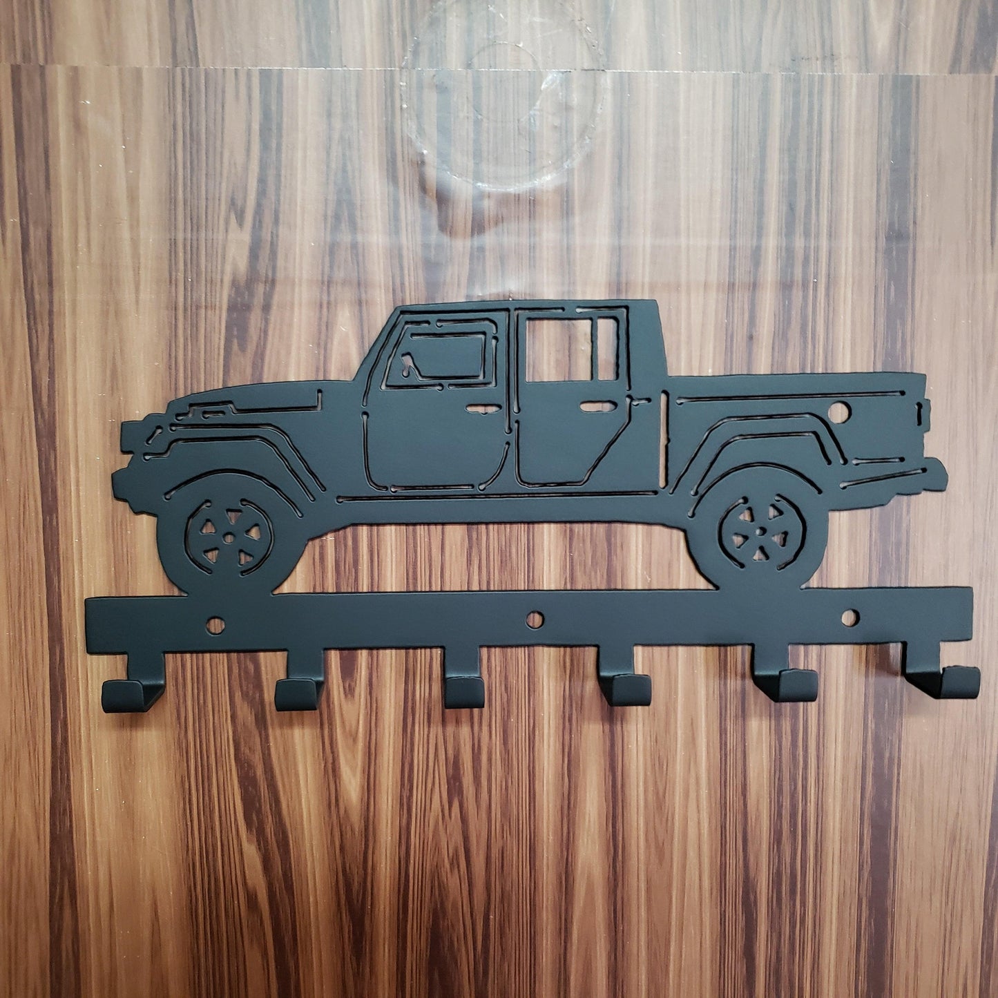 Jeep Gladiator Keychain Rack – Steel Wall Mounted Offroad Truck Organizer