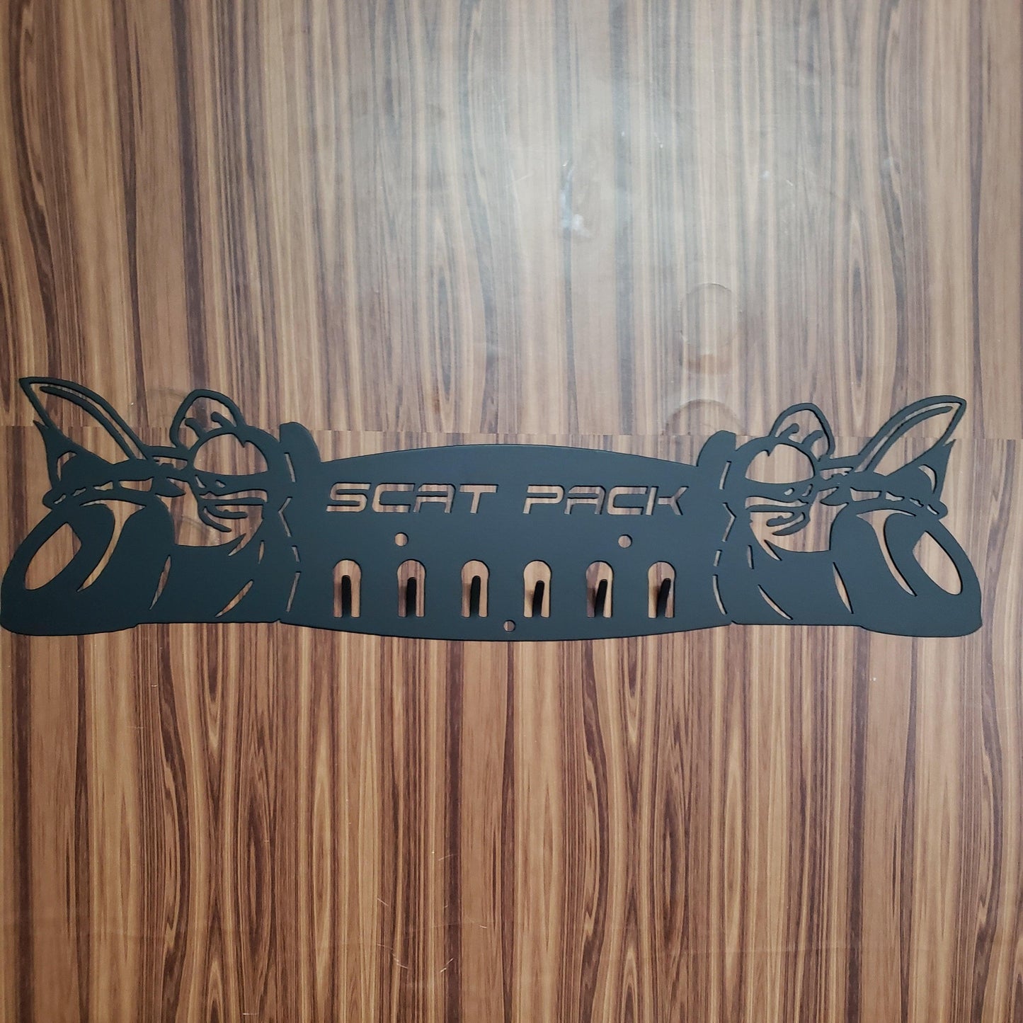 Dodge 30" SRT Scat Pack Towel, Coat, and Hat Rack – Steel Wall Organizer