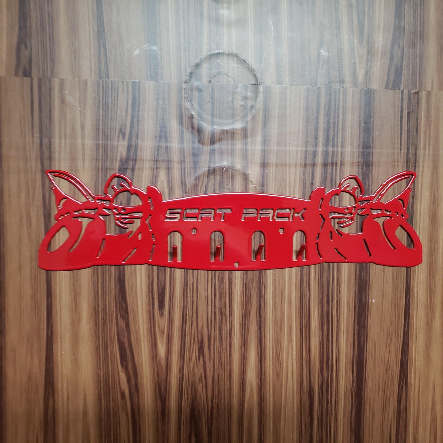 Dodge 30" SRT Scat Pack Towel, Coat, and Hat Rack – Steel Wall Organizer