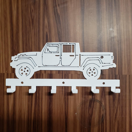 Jeep Gladiator Keychain Rack – Steel Wall Mounted Offroad Truck Organizer
