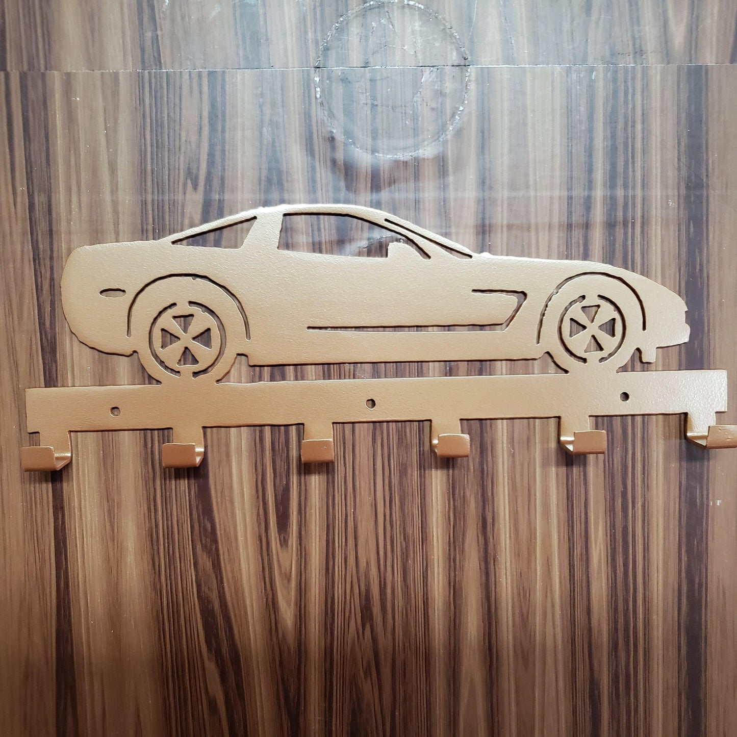 Chevy Corvette Z06 Keychain Rack – Steel Wall Mounted Sports Car Organizer