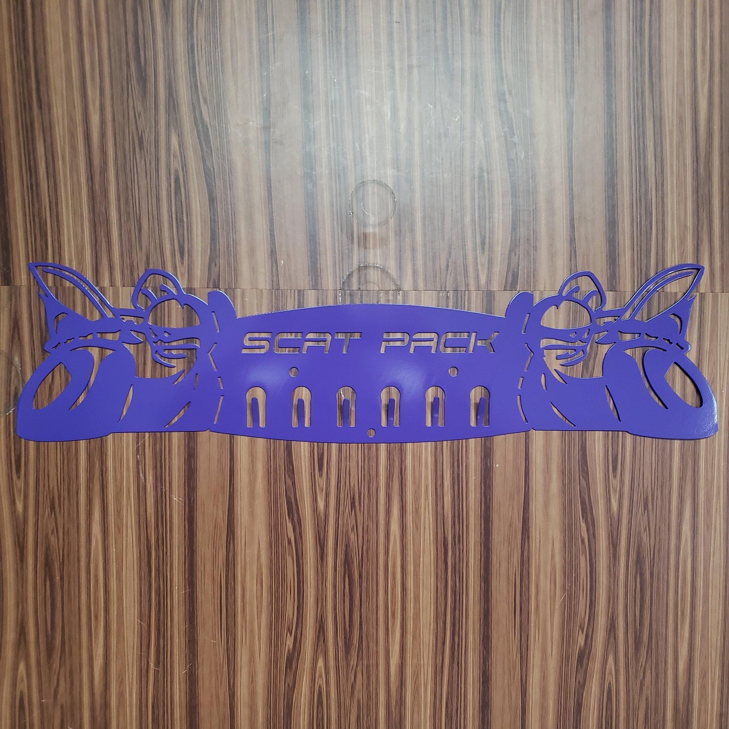 Dodge SRT Scat Pack Keychain Rack – Steel Wall Mounted Muscle Car Organizer