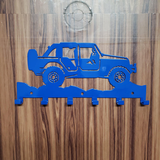 Jeep JKU Key Hanger – Steel Wall Mounted Key Rack Wrangler Organizer