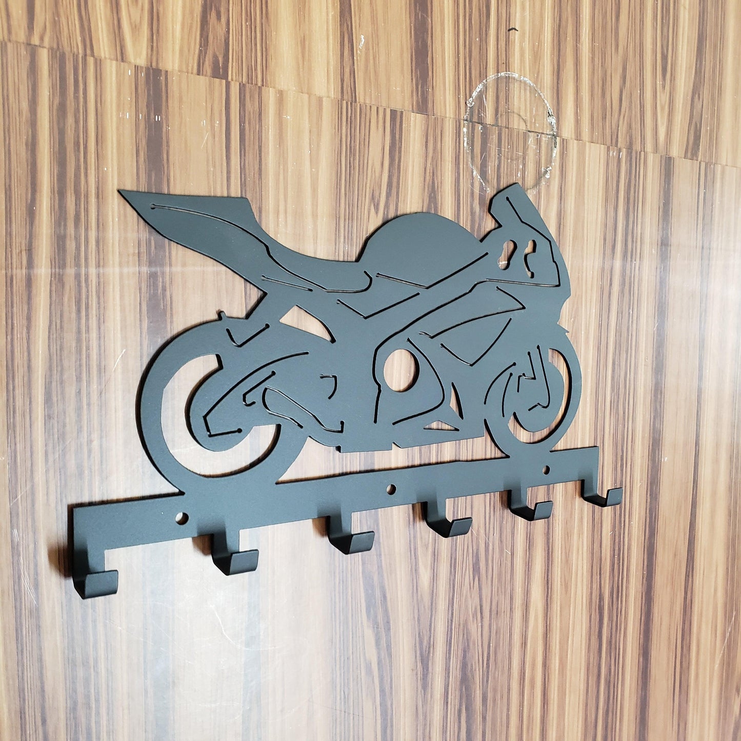 2007 Suzuki GSXR Motorcycle Keychain Rack – Steel Wall Mounted Sportbike Organizer