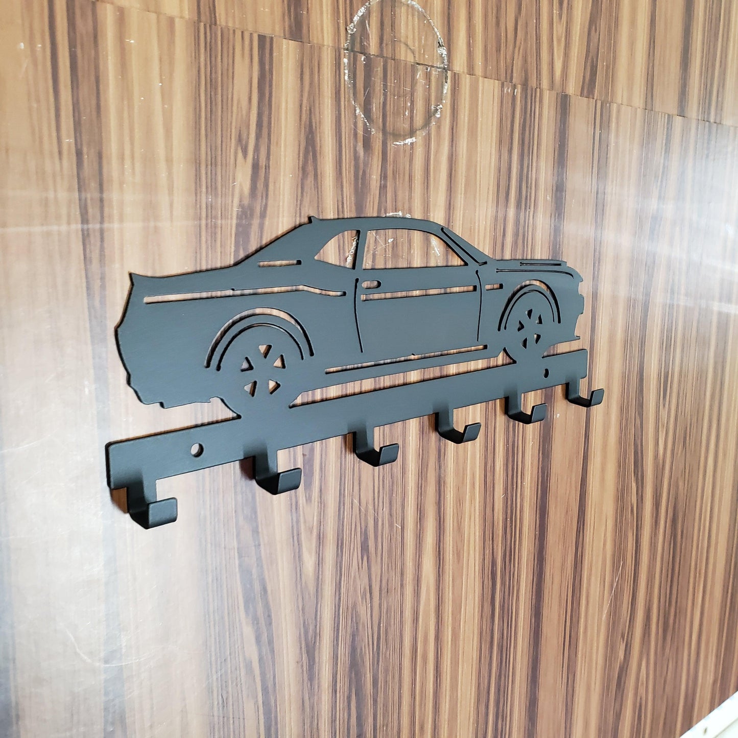 Dodge Demon Challenger Keychain Rack – Steel Wall Mounted Muscle Car Organizer