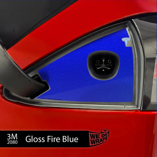 3M Gloss Fire Blue Tesla Charge Port Wrap | Model S