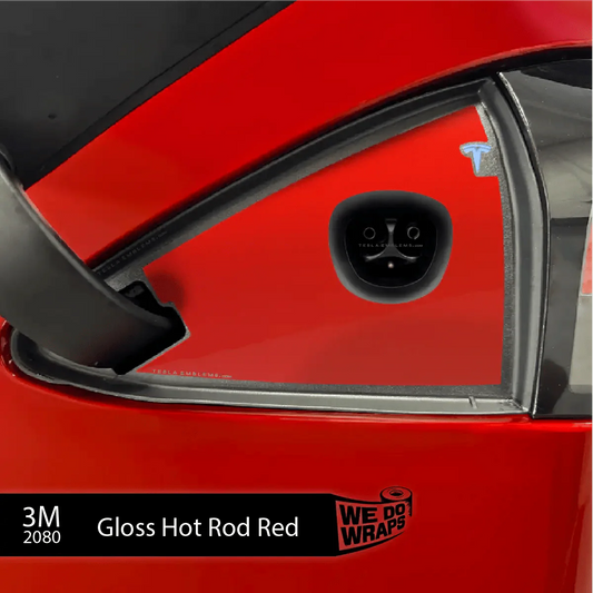 3M Gloss Hot Rod Red TeslaCharge Port Wrap | Model S