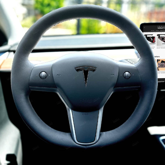 3M Gloss Black Tesla Steering Wheel Emblem Decal