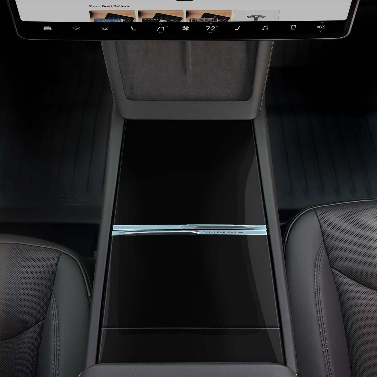 3M Gloss Black | Tesla Center Console Wrap Kit | MY 2026+ "Juniper"