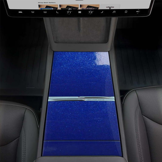 3M Deep Blue Metallic | Tesla Center Console Wrap Kit | MY 2026+ "Juniper"