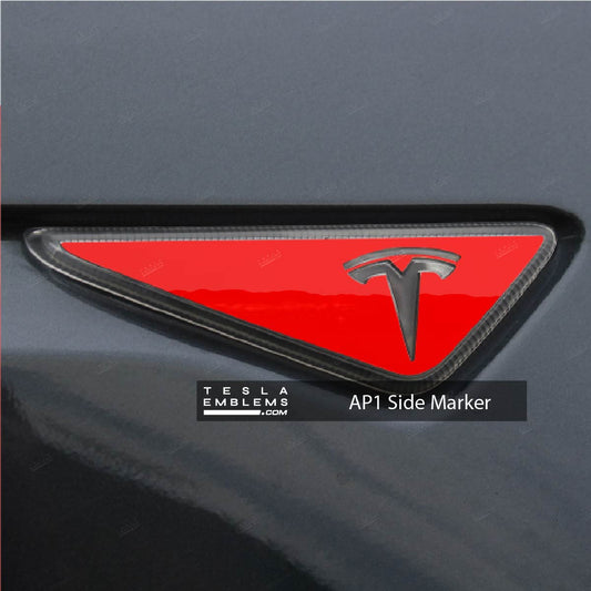 3M Gloss Dragon Fire Red Tesla AP1 Side Marker Wrap (2pcs)