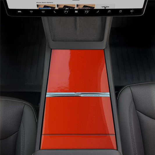 3M Gloss Hot Rod Red | Tesla Center Console Wrap Kit | MY 2026+ "Juniper"