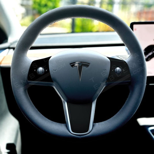 3M Gloss Black Tesla Steering Wheel Decals (4pcs)