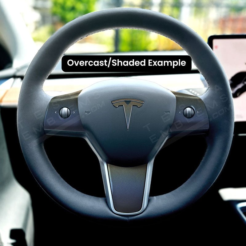 3M Satin Psychedelic Flip Tesla Steering Wheel Trim Decal Kit (4pcs)